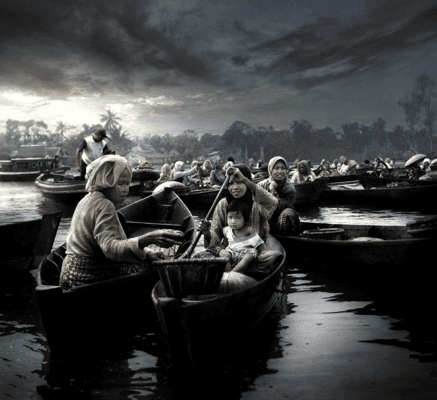 首发印尼婆罗洲水上市场、食人族逹雅族风情、原生态摄影采风团